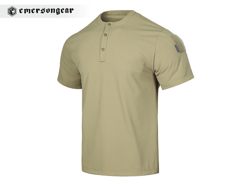 Emersongear Hiking Running Moisture Wicking Clothing Functional Round Neck Polo Shirt “Rock Sparrow”