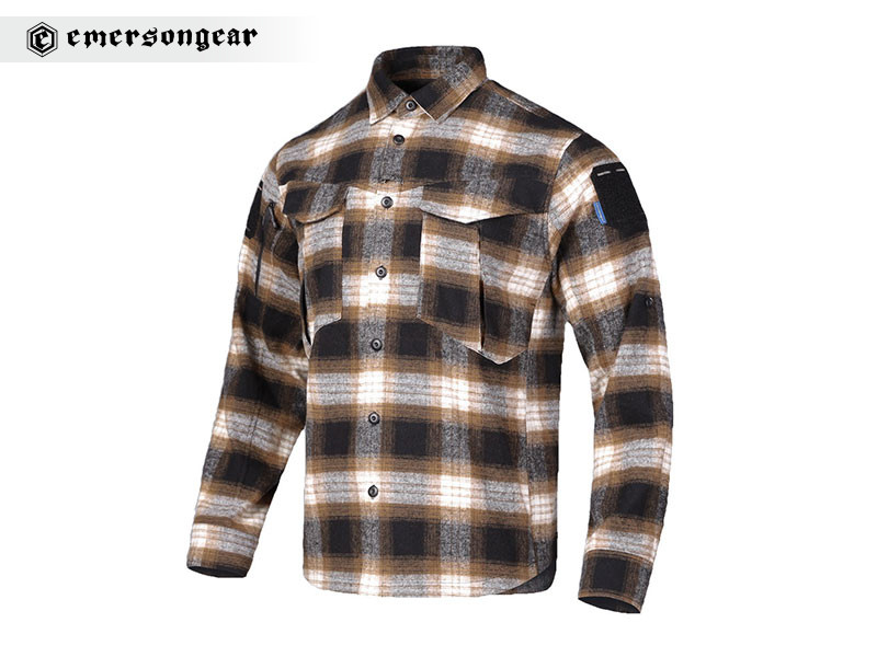 Emersongear Outdoor UPF100+ Tactical Flannel Shirts Antibacterial Shirt “Longicorn”