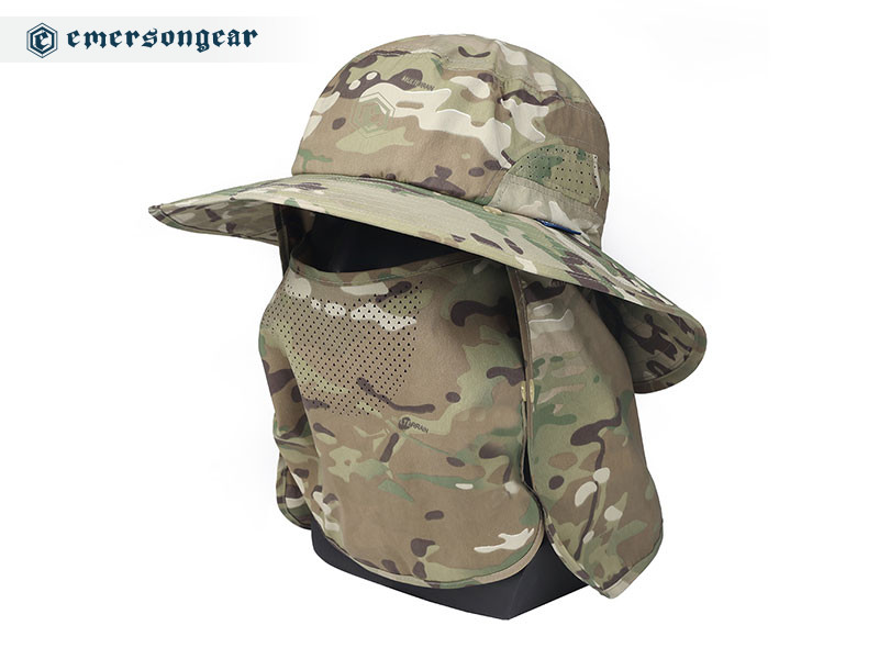 Emersongear UV100+ Detachable Multifunctional Frillnecks Boonie Hat “Frilled Lizard”