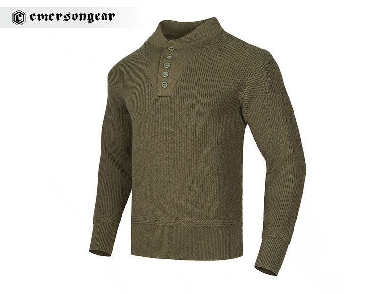 Emersongear Retro Style Warm Work High-Neck Sweater “Snow Fox”